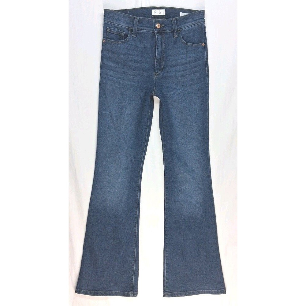 Jessica Simpson Womens 4 High Rise Flare Jeans Wide Leg 28x31 Retro Boho School
